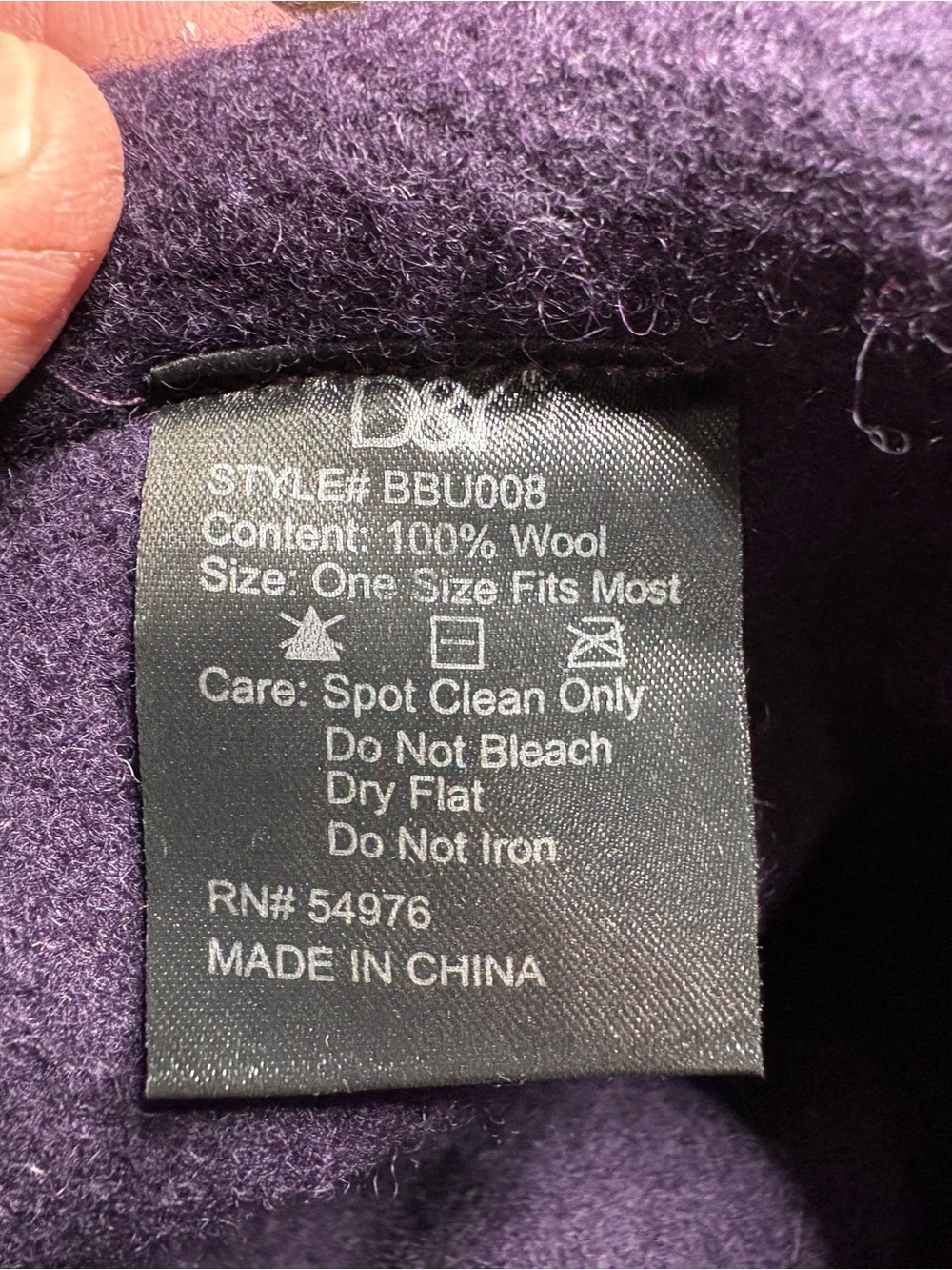 D&Y Deep Purple 100% Wool Women's Sweater